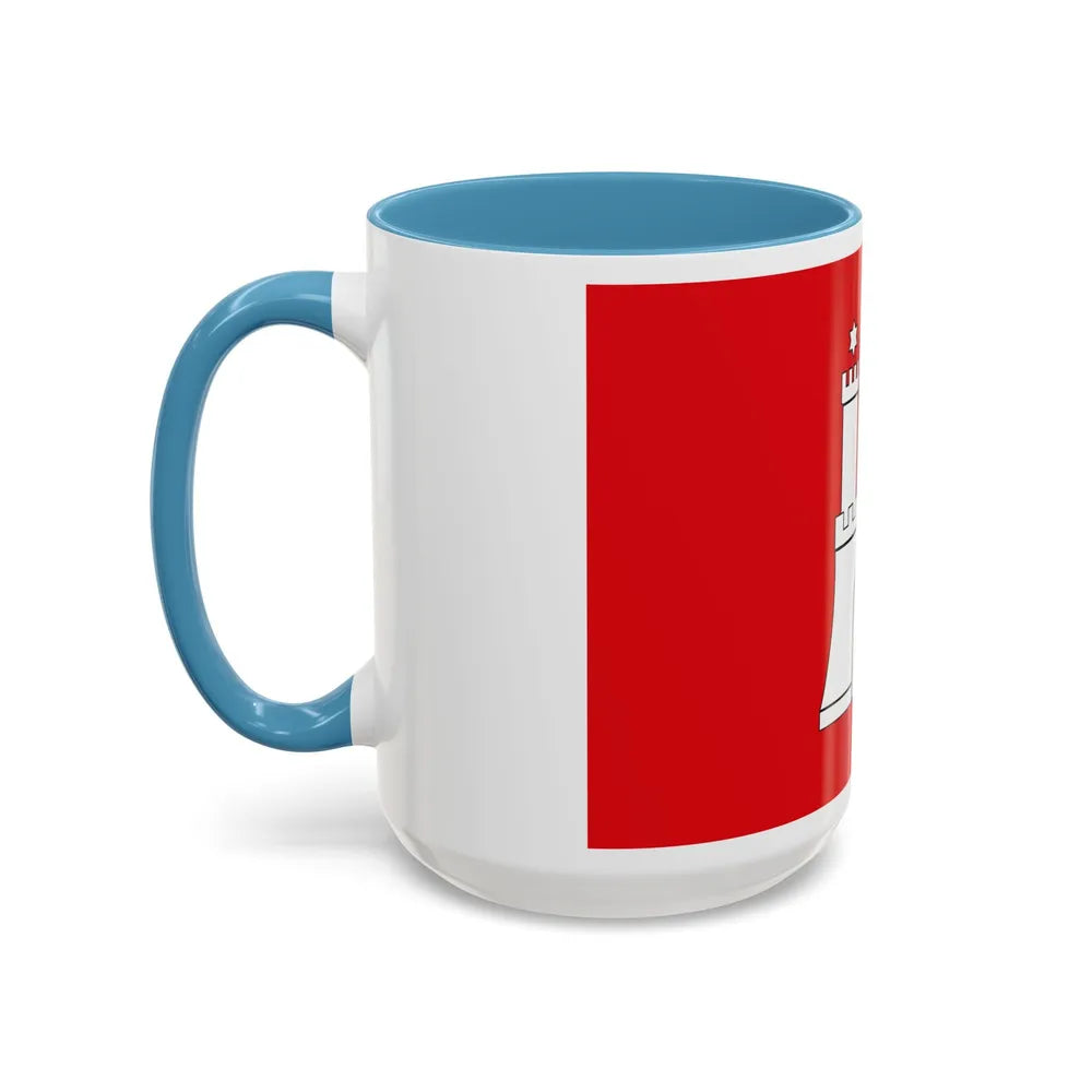 Flag of Hamburg Germany - Accent Coffee Mug-Go Mug Yourself