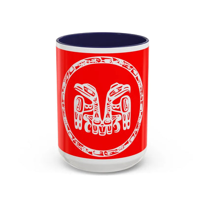 Haida Flag - Accent Coffee Mug-15oz-Navy-Go Mug Yourself