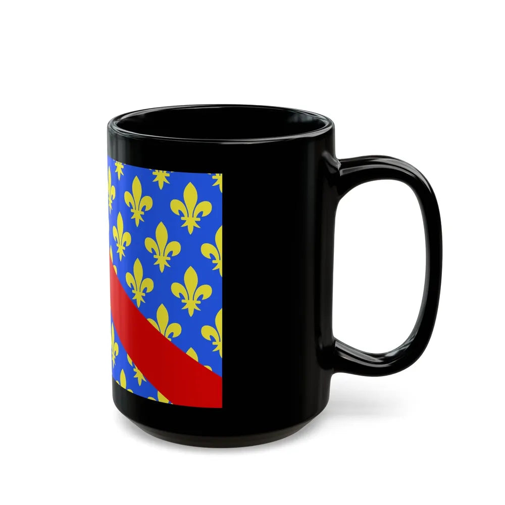 Flag of Allier France 2 - Black Coffee Mug-Go Mug Yourself