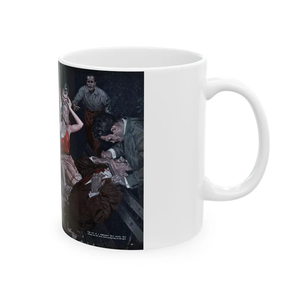 Death of a Rapist, Cavalier magazine, January 1953 - White Coffee Mug-Go Mug Yourself