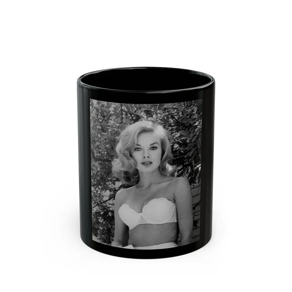 Leslie Parrish #206 (Vintage Female Icon) Black Coffee Mug-11oz-Go Mug Yourself