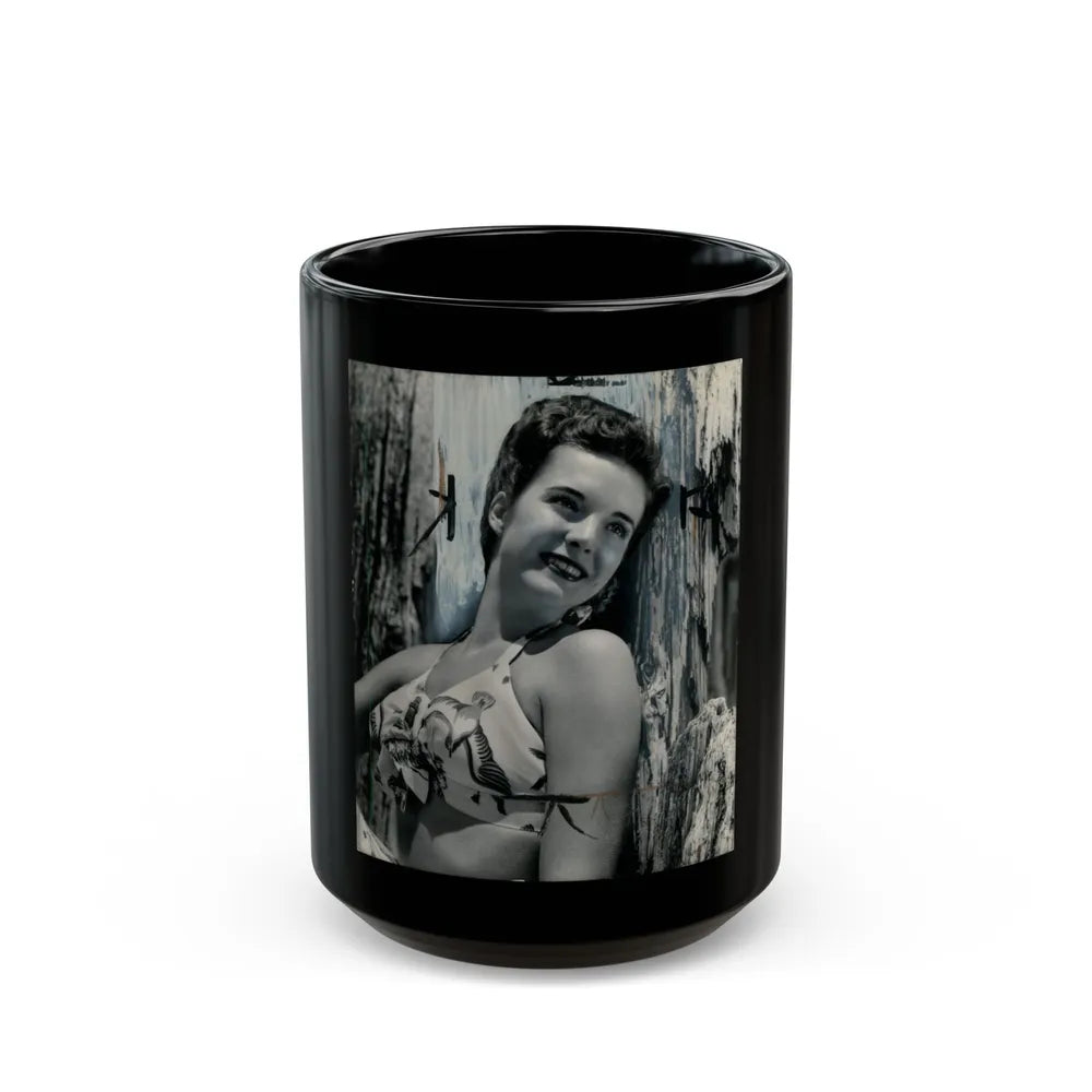 Cathy Downs #23 (Vintage Female Icon) Black Coffee Mug-15oz-Go Mug Yourself