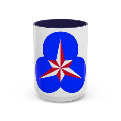 XXXVI Corps (U.S. Army) Accent Coffee Mug-15oz-Navy-Go Mug Yourself