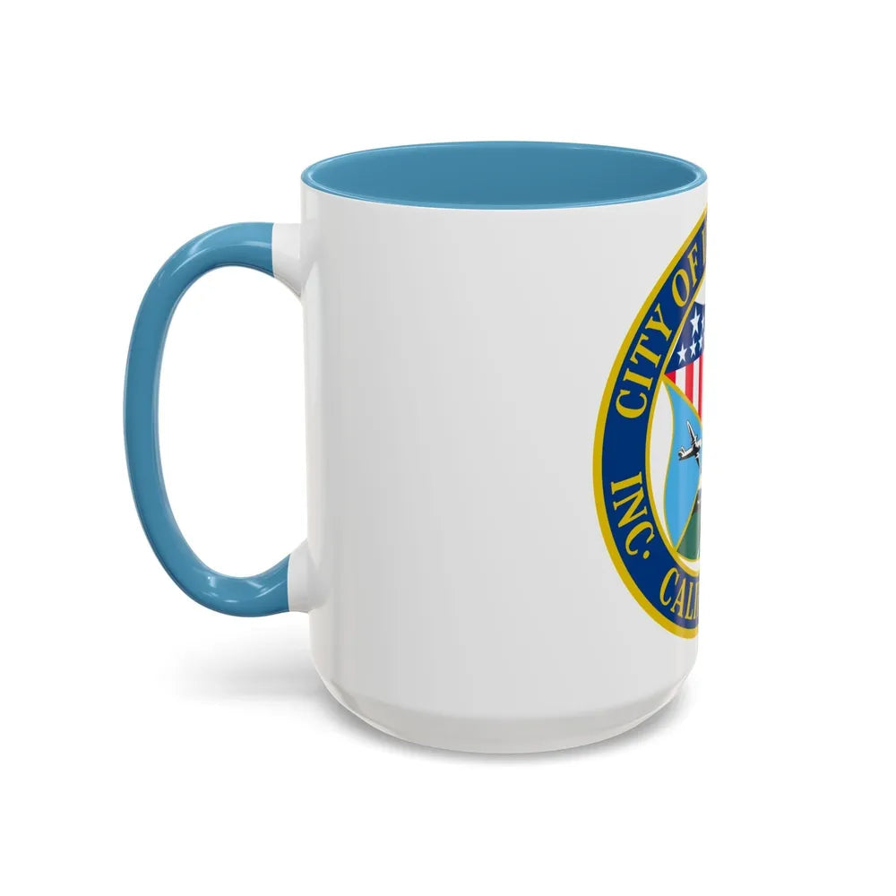 Seal of Inglewood California - Accent Coffee Mug-Go Mug Yourself