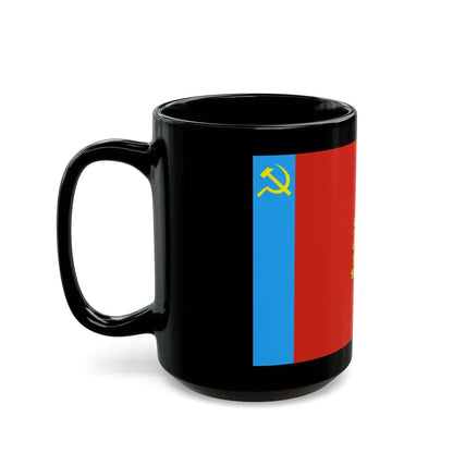 Flag of Vladimir Oblast Russia - Black Coffee Mug-Go Mug Yourself