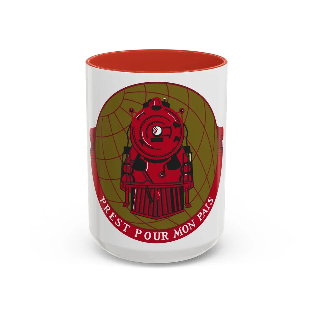 Military Railway Service (U.S. Army) Accent Coffee Mug-15oz-Red-Go Mug Yourself