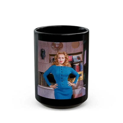 Julie Newmar #669 (Vintage Female Icon) Black Coffee Mug-15oz-Go Mug Yourself