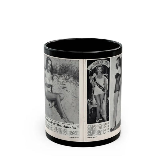 Penny Duncan #76 - [Pages 22 & 23] Featuring, Penny 3 Photos, 2 Captions & Brief Article from AMERICAN BEAUTIES Mag. Nov. '52 (Vintage Female Icon) Black Coffee Mug-11oz-Go Mug Yourself