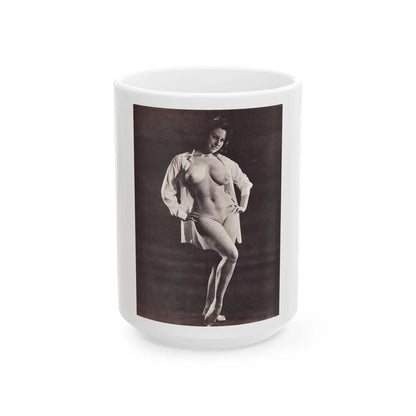 June Palmer #334 - Nude (Vintage Female Icon) White Coffee Mug-15oz-Go Mug Yourself