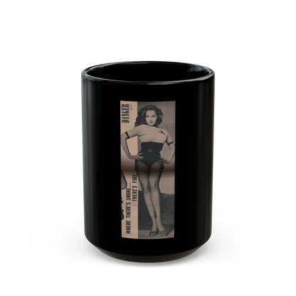 Julie Newmar #170 - Pages 19 Pages 5 of 5 with, Julie+1 Full Page B&W Photo from COVER GIRLS MODELS Mag. Nov. '53 (Vintage Female Icon) Black Coffee Mug-15oz-Go Mug Yourself