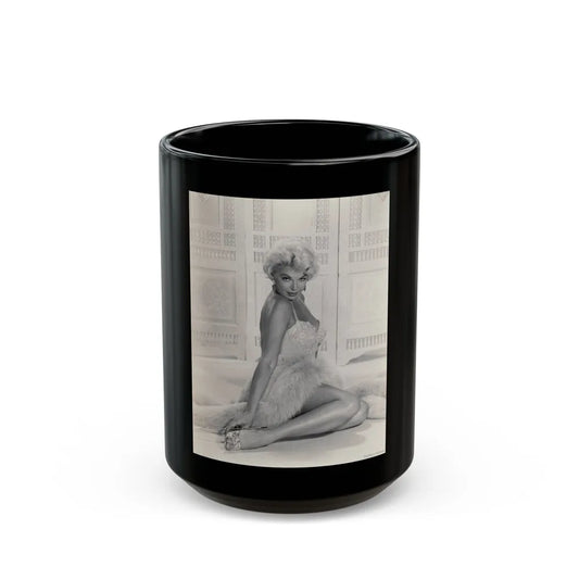 Barbara Nichols #542 (Vintage Female Icon) Black Coffee Mug-15oz-Go Mug Yourself