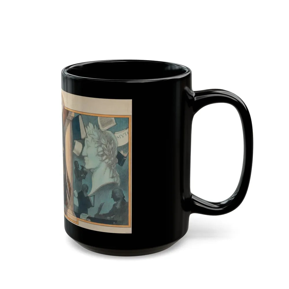 George Washington, probable New York Herald Tribune Magazine cover - Black Coffee Mug-Go Mug Yourself