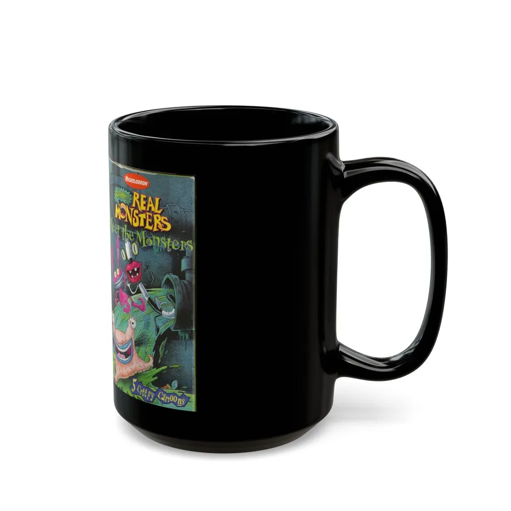 AAAHHH REAL MONSTERS MEET THE MONSTERS (VHS COVER) - Black Coffee Mug-Go Mug Yourself