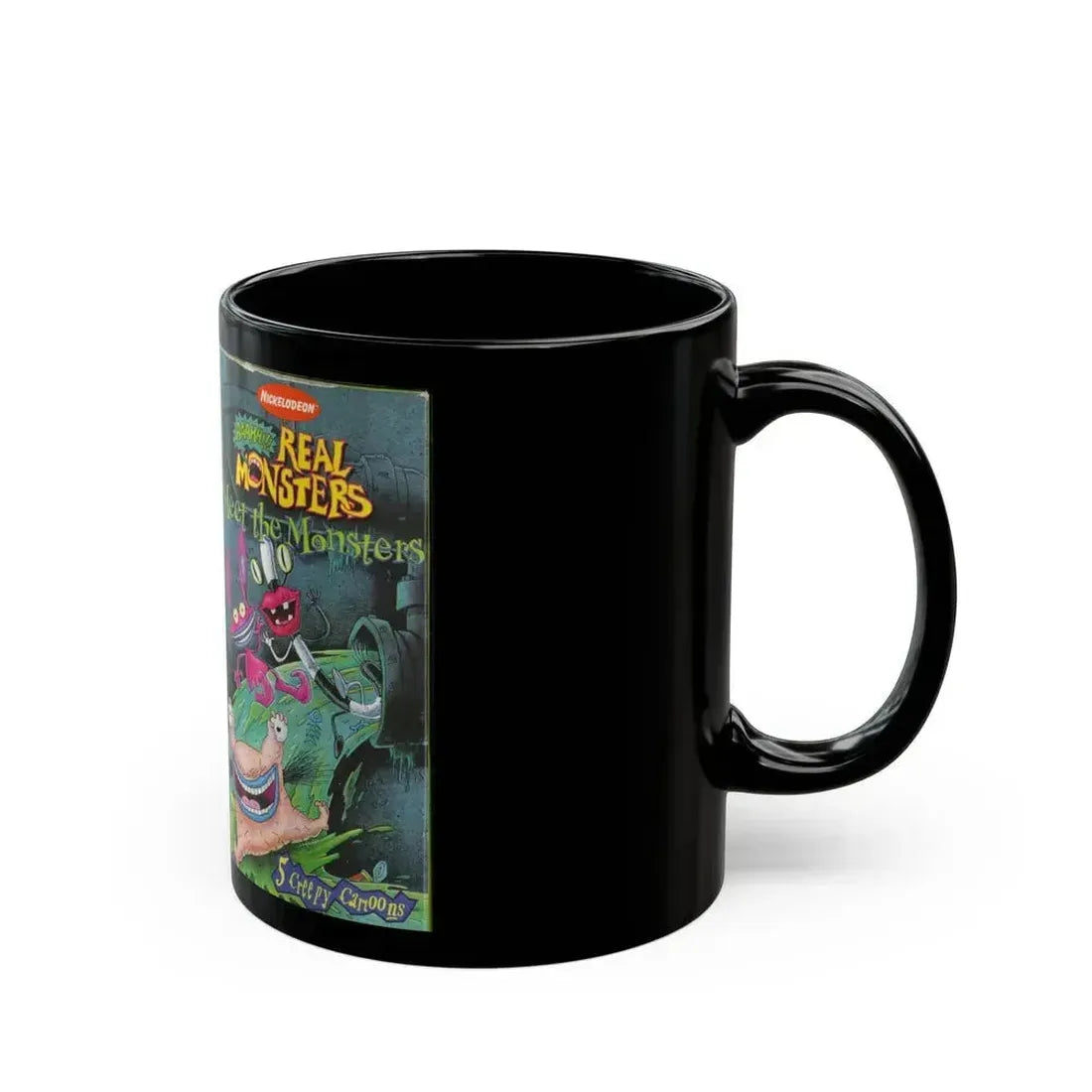 AAAHHH REAL MONSTERS MEET THE MONSTERS (VHS COVER) - Black Coffee Mug - Go Mug Yourself