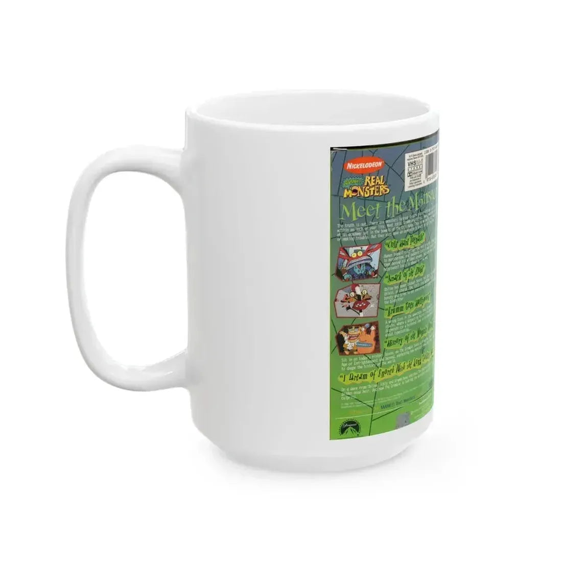 AAAHHH REAL MONSTERS MEET THE MONSTERS (VHS COVER) - White Coffee Mug - Go Mug Yourself