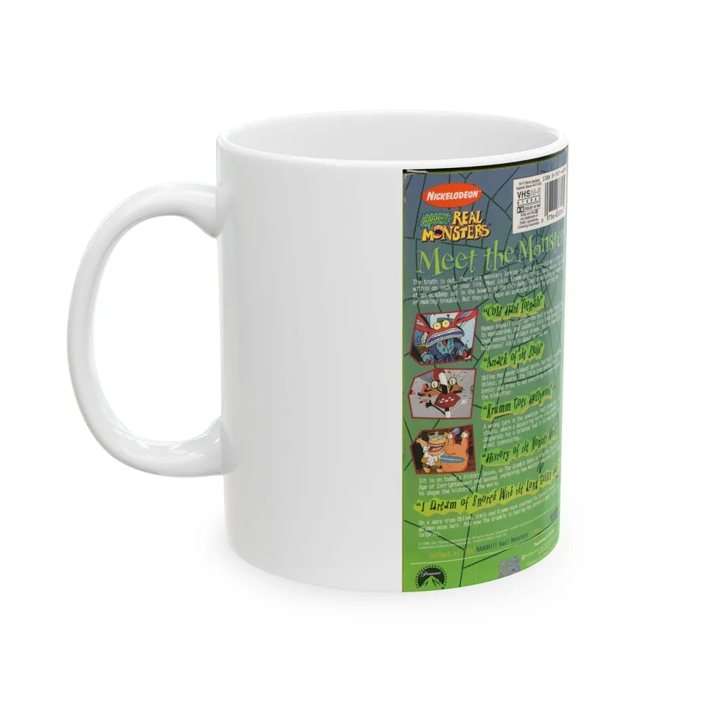 AAAHHH REAL MONSTERS MEET THE MONSTERS (VHS COVER) - White Coffee Mug-Go Mug Yourself