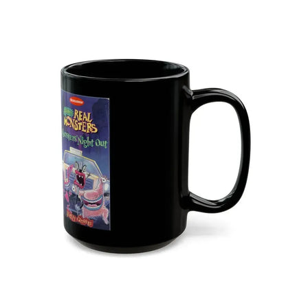 AAAHHH REAL MONSTERS MONSTERS NIGHT OUT (VHS COVER) - Black Coffee Mug - Go Mug Yourself