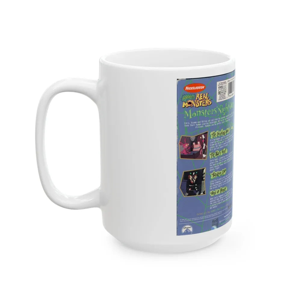 AAAHHH REAL MONSTERS MONSTERS NIGHT OUT (VHS COVER) - White Coffee Mug-Go Mug Yourself