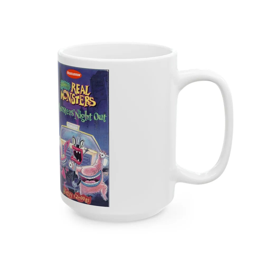 AAAHHH REAL MONSTERS MONSTERS NIGHT OUT (VHS COVER) - White Coffee Mug-Go Mug Yourself