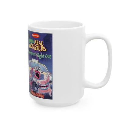 AAAHHH REAL MONSTERS MONSTERS NIGHT OUT (VHS COVER) - White Coffee Mug - Go Mug Yourself