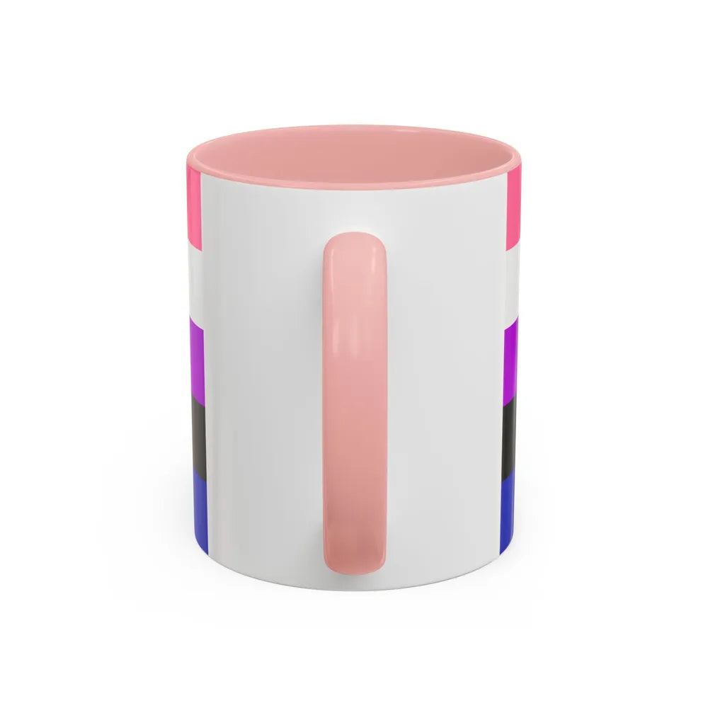 Genderfluidity Pride Flag - Accent Coffee Mug-Go Mug Yourself