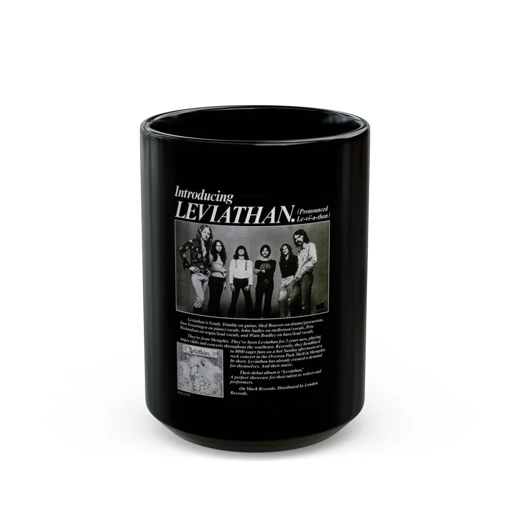 Leviathan 1974 (Music Poster) Black Coffee Mug-15oz-Go Mug Yourself