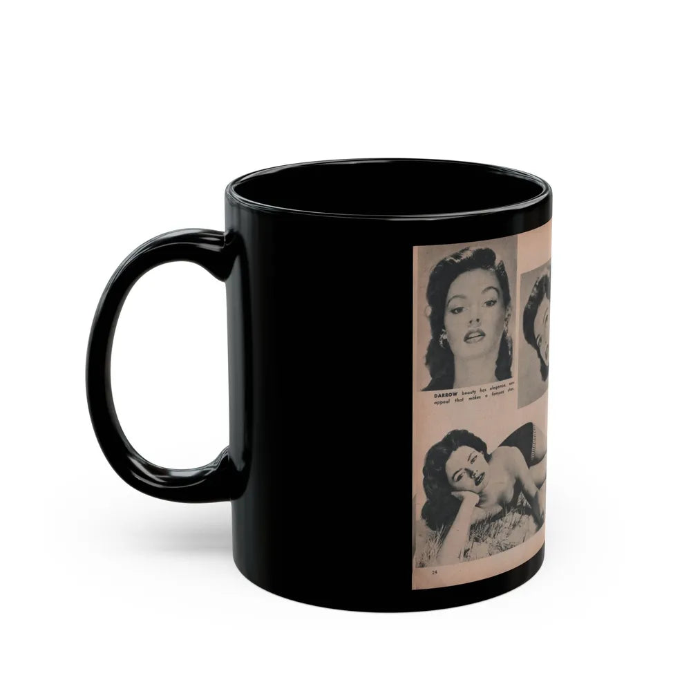 Barbara Darrow #35 - 4 B&W Photos from PHOTO Mag. Dec. '54 (Vintage Female Icon) Black Coffee Mug-Go Mug Yourself