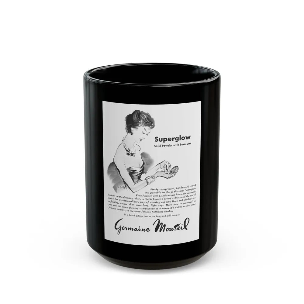 Germaine Monteil, 1955 - Black Coffee Mug-15oz-Go Mug Yourself