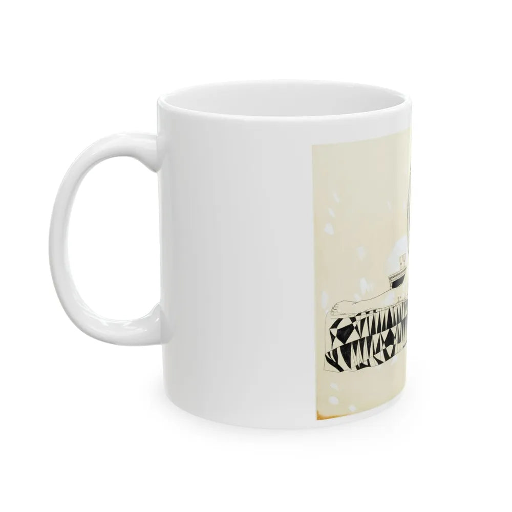 Cosmopolitan Illustration (2) - White Coffee Mug-Go Mug Yourself