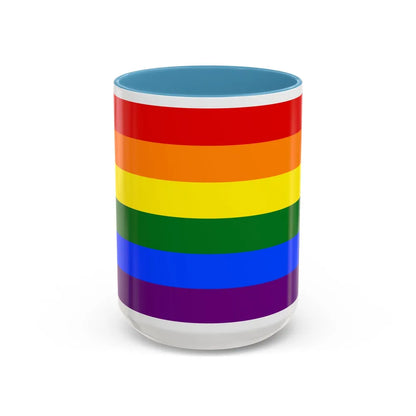 Gay Pride Pride Flag - Accent Coffee Mug-15oz-Light Blue-Go Mug Yourself