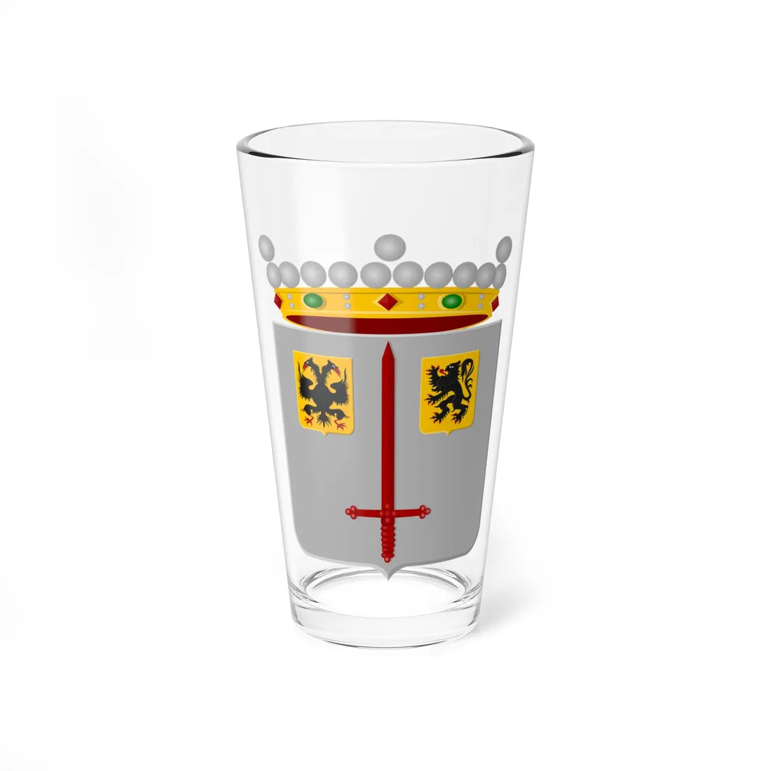 Aalst Oost-Vlaanderen wapen (Belgium) (Coat of Arms) Pint Glass 16oz 16oz - Go Mug Yourself