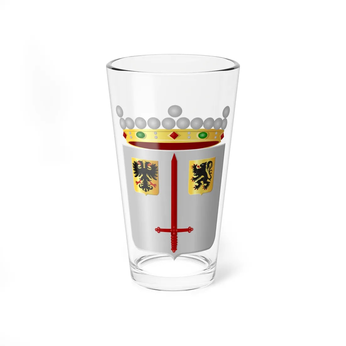 Aalst Oost-Vlaanderen wapen2 (Belgium) (Coat of Arms) Pint Glass 16oz 16oz - Go Mug Yourself