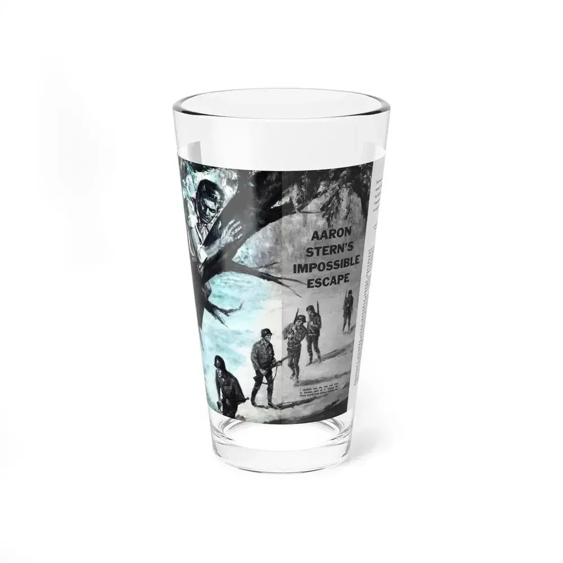 Aaron Stern's Impossible Escape, Male magazine, February 1957 (Magazine Illustration) Pint Glass 16oz 16oz - Go Mug Yourself