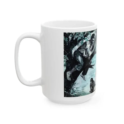 Aaron Stern's Impossible Escape, Male magazine, February 1957 - White Coffee Mug - Go Mug Yourself