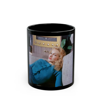 Julie Newmar #668 (Vintage Female Icon) Black Coffee Mug-11oz-Go Mug Yourself