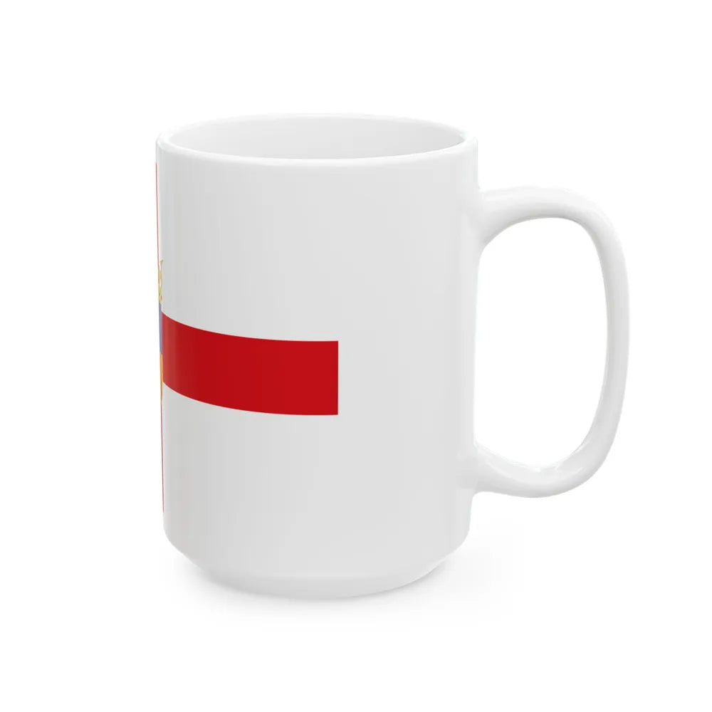 Flag of Zaragoza Spain - White Coffee Mug-Go Mug Yourself