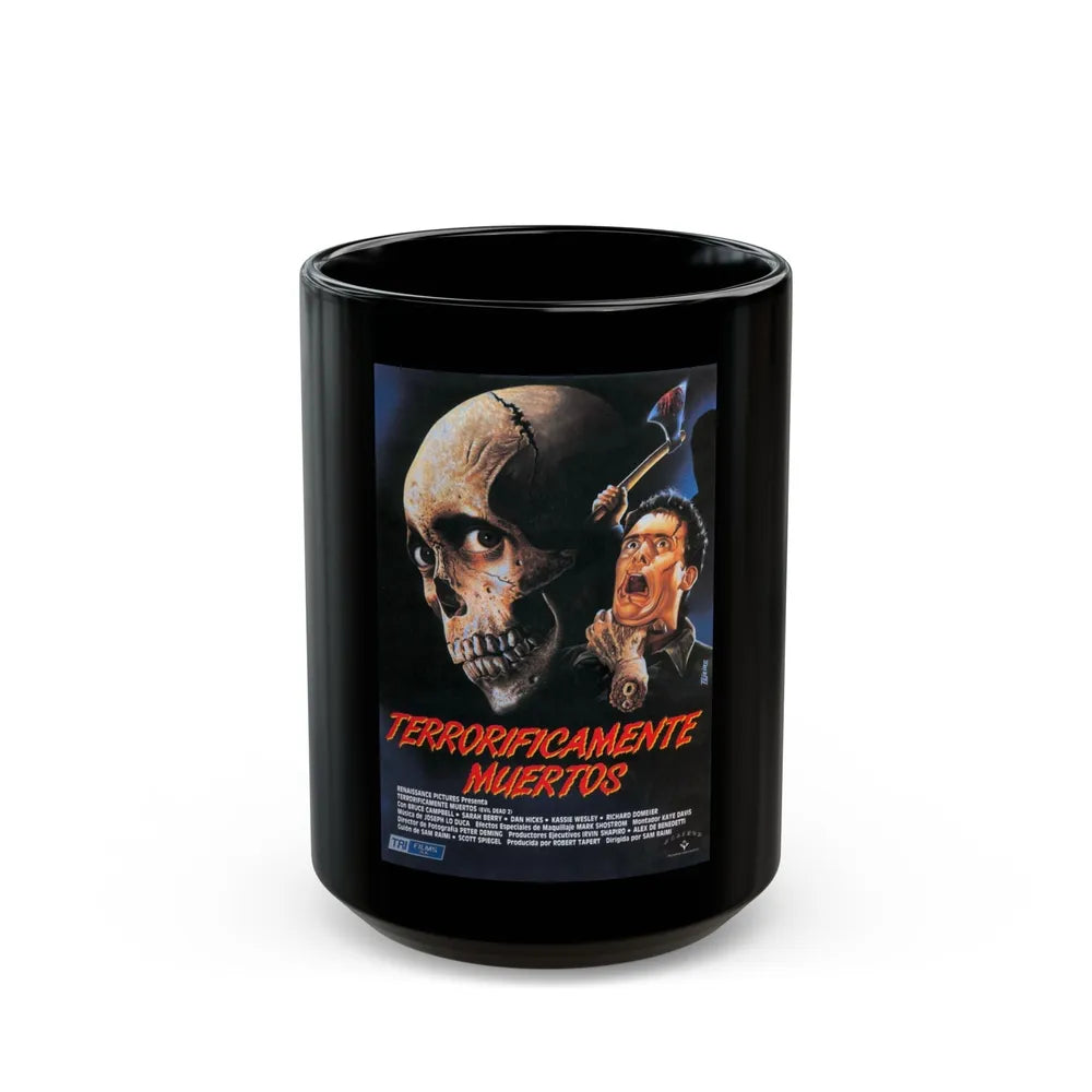 EVIL DEAD 2 (SPAIN) 1987 Movie Poster - Black Coffee Mug-15oz-Go Mug Yourself