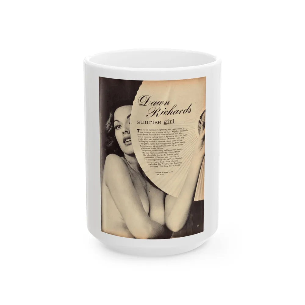 Dawn Richard #101 - [Pages 29] Including Pages 1 of 5 with 1 B&W Photo & Brief Article from ADVENTURE Dec. '60 Mag. (Vintage Female Icon) White Coffee Mug-15oz-Go Mug Yourself