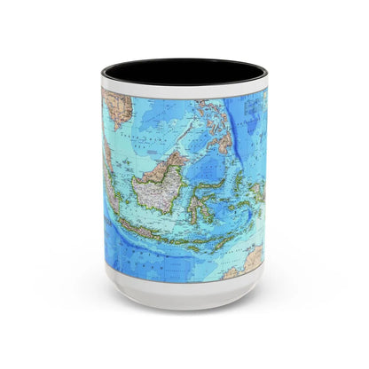 Indonesia 1 (1996) (Map) Accent Coffee Mug-15oz-Black-Go Mug Yourself