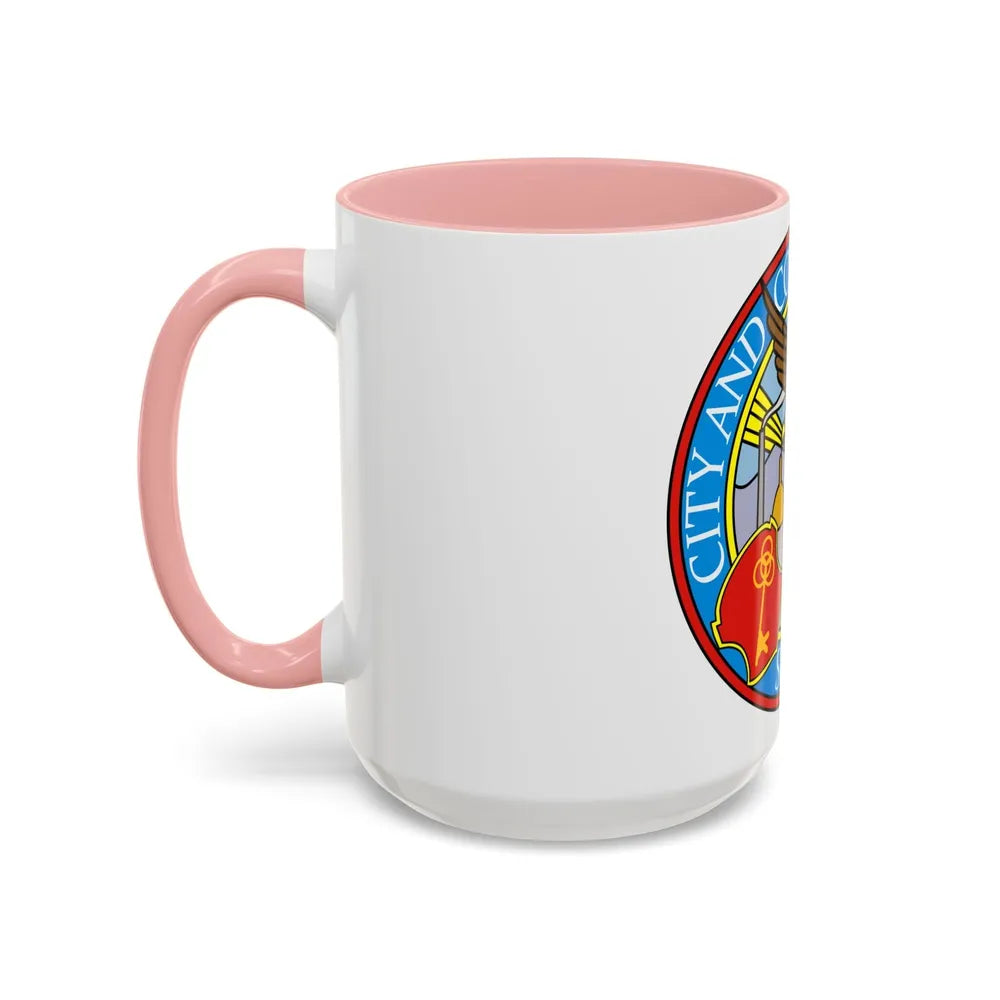 Seal of Denver - Accent Coffee Mug-Go Mug Yourself