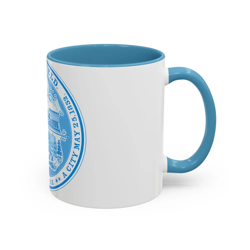 Seal of Springfield Massachusetts - Accent Coffee Mug-Go Mug Yourself