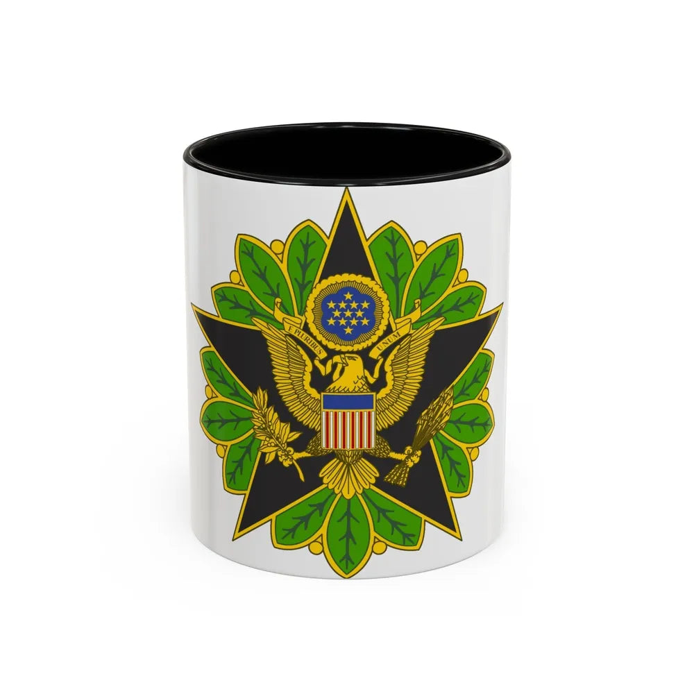 Staff Identification Badge (U.S. Army) Accent Coffee Mug-11oz-Black-Go Mug Yourself