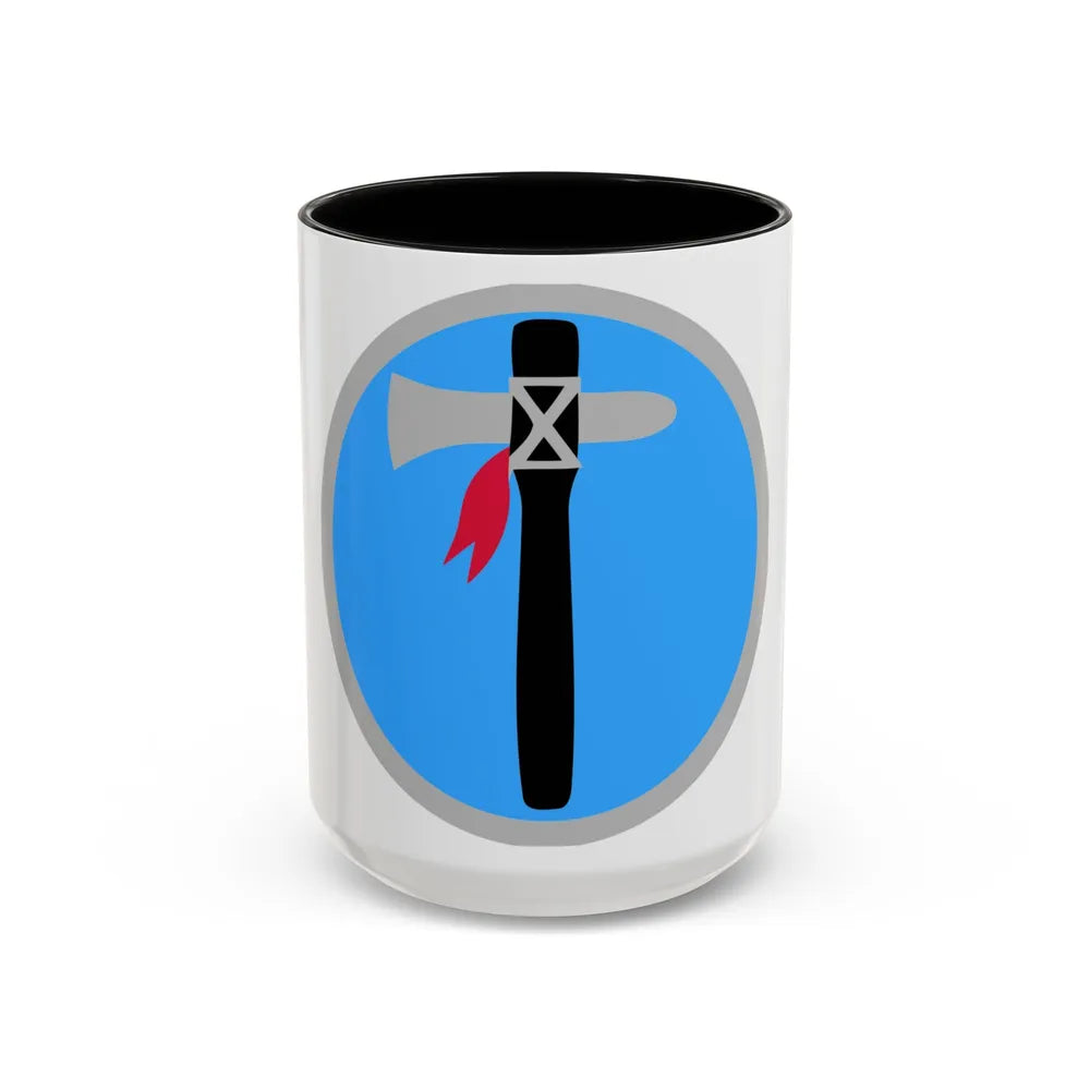 XIX Corps 1 (U.S. Army) Accent Coffee Mug-15oz-Black-Go Mug Yourself