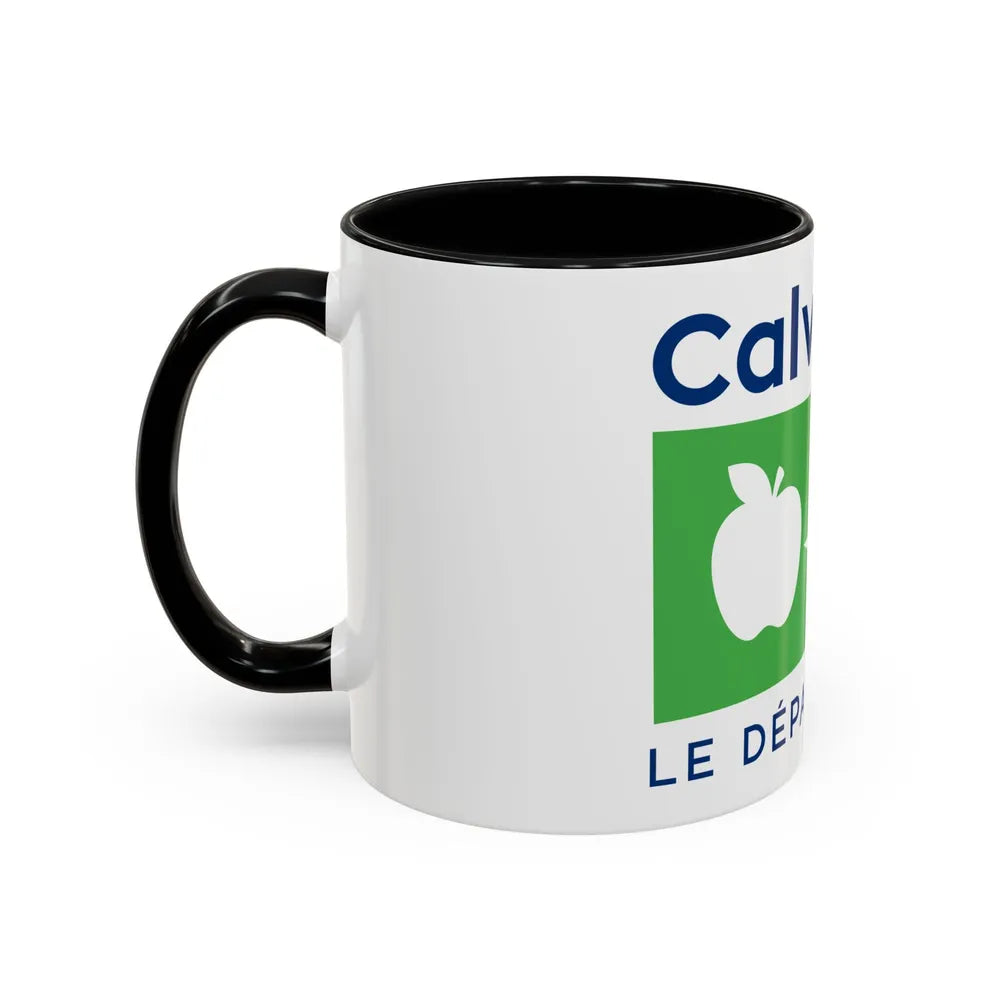 Flag of Calvados France - Accent Coffee Mug-Go Mug Yourself