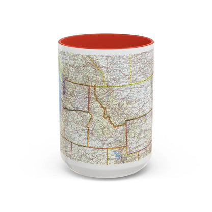 USA - Northwestern (1960) (Map) Accent Coffee Mug-15oz-Red-Go Mug Yourself