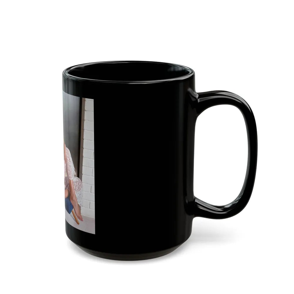 Susan Denberg #73 - Topless (Vintage Female Icon) Black Coffee Mug-Go Mug Yourself