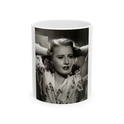 Barbara Stanwyck #176 (Vintage Female Icon) White Coffee Mug-11oz-Go Mug Yourself