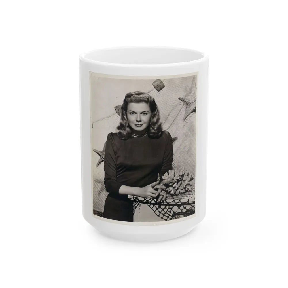 Doris Day #89 (Vintage Female Icon) White Coffee Mug-15oz-Go Mug Yourself