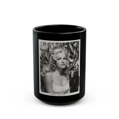 Julie Newmar #103 (Vintage Female Icon) Black Coffee Mug-15oz-Go Mug Yourself