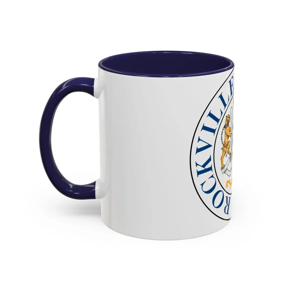 Seal of Rockville Maryland - Accent Coffee Mug-Go Mug Yourself